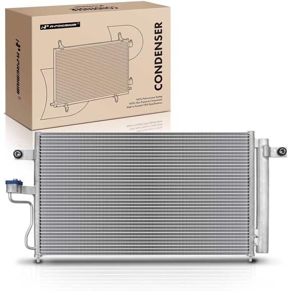 A-Premium Air Conditioning A/C Condenser Compatible with Hyundai Accent 2000-2005 1.5L 1.6L Auto Trans, Replace# 9760625500