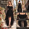 thumbnail image 6 of JUjie Halloween Women's Witch Dress Cosplay Fall Y2K Off Shoulder Lace Up Mesh A Line Party Birthday Prom Short Dresses for Halloween Cosplay, 6 of 6