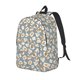 thumbnail image 1 of Disketp White Popcorn print Canvas Backpack Lightweight Travel Daypack Student Rucksack Laptop Backpack-Medium, 1 of 5