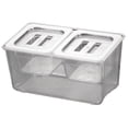 thumbnail image 5 of perfk Chilled Condiment Server with Containers for Hot Dog Station Parties Taco Bars 2 compartments, 5 of 9