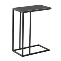 Monarch Specialties Accent Table, C-shaped, End, Side, Snack, Bedroom, Black Tempered Glass