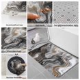 thumbnail image 6 of Black Marble Bath Mat 3 Piece Bathroom Rug Set, Retro Chic Abstract Mottled Texture Art Non Slip Bath Rug Contour Mat and Toilet Lid Cover, Absorbent Shower Mats Soft Bath Rugs and Mats Sets, 6 of 8