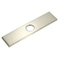 thumbnail image 1 of Placa de Cubierta de Grifo, 10" Cuadrada de Acero Inoxidable 304 para Fregadero de Baño/Cocina [Tono Dorado Cepillado], 1 of 7