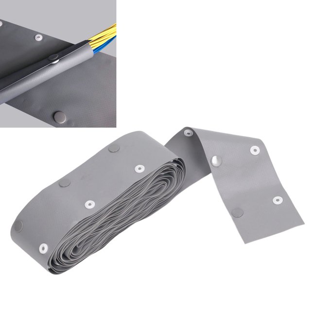 Cable Protective Sleeve Flame Retardant Fire Proof PVC POM Button Wire Sleeving Tube Power Cord Protector Cable Management Sleeve Wire Cord Protector