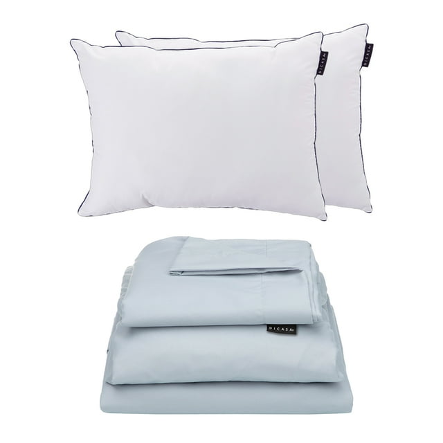 Sábanas Queen Size Softy Platino + 2 Almohadas One