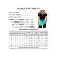 thumbnail image 4 of Mytrendy Women Gradient Print Criss Cross Front V-Neck Short Sleeve Casual Tops, 4 of 4