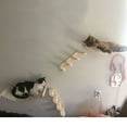 thumbnail image 4 of QLFYUU Cat Hammock with Steps Wall Mounted for Indoor Cats Sleeping Climbing Beige Color, 4 of 7