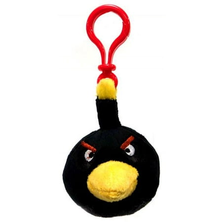 Angry Birds Black Bird Plush Backpack Clip