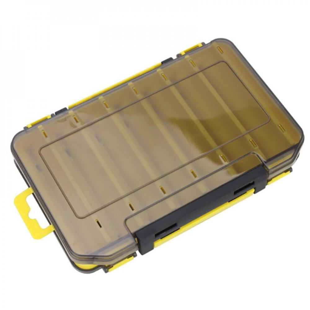 Double Sided Fishing Lure Bait Tackle Storage Box Plastic 12/14 Case E8W3 