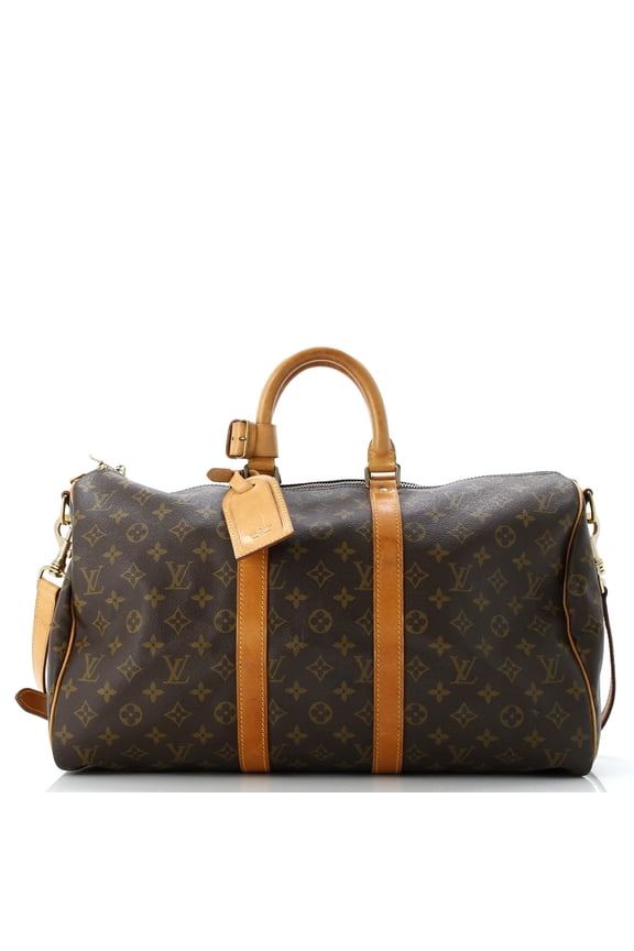 Pre-Owned Keepall Bandouliere Bag Monogram Canvas 45 By Rebag