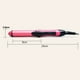 thumbnail image 5 of Rizador de pelo 2 en 1, diseño moderno y portátil, ideal para rizos y alisados, color rosa, cerámica PTC de alta calidad, calentamiento rápido en 10 segundos, voltaje universal 110-240V, incluye, 5 of 6