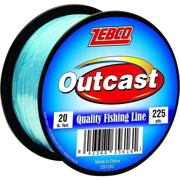 Zebco Outcast Mono 20LB 225 YD, Multi, One Size (300220)