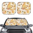 thumbnail image 2 of Haiem Groovy Floral Car Windshield Sun Shade (2 Pieces) Foldable Windshield Sun Shade Car Accessories for Truck SUV Pickup-Small, 2 of 7