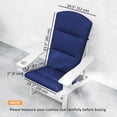 thumbnail image 3 of Outsunny Outdoor Adirondack Chair Cushion with Back Ties, Blue, 3 of 10