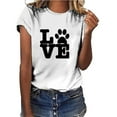 thumbnail image 4 of Pisexur T-Shirts de la Saint-Valentin pour Femmes Grande Taille T-Shirts Graphiques Imprimé Cœur Manches Courtes Col Rond T-Shirts Haut d'Été, 4 of 4
