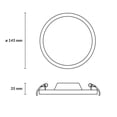thumbnail image 3 of Estevez luminario LED empotrable FLAT DECO CCT, 12 Watts, 3 temperaturas, regulable, negro, 3 of 6