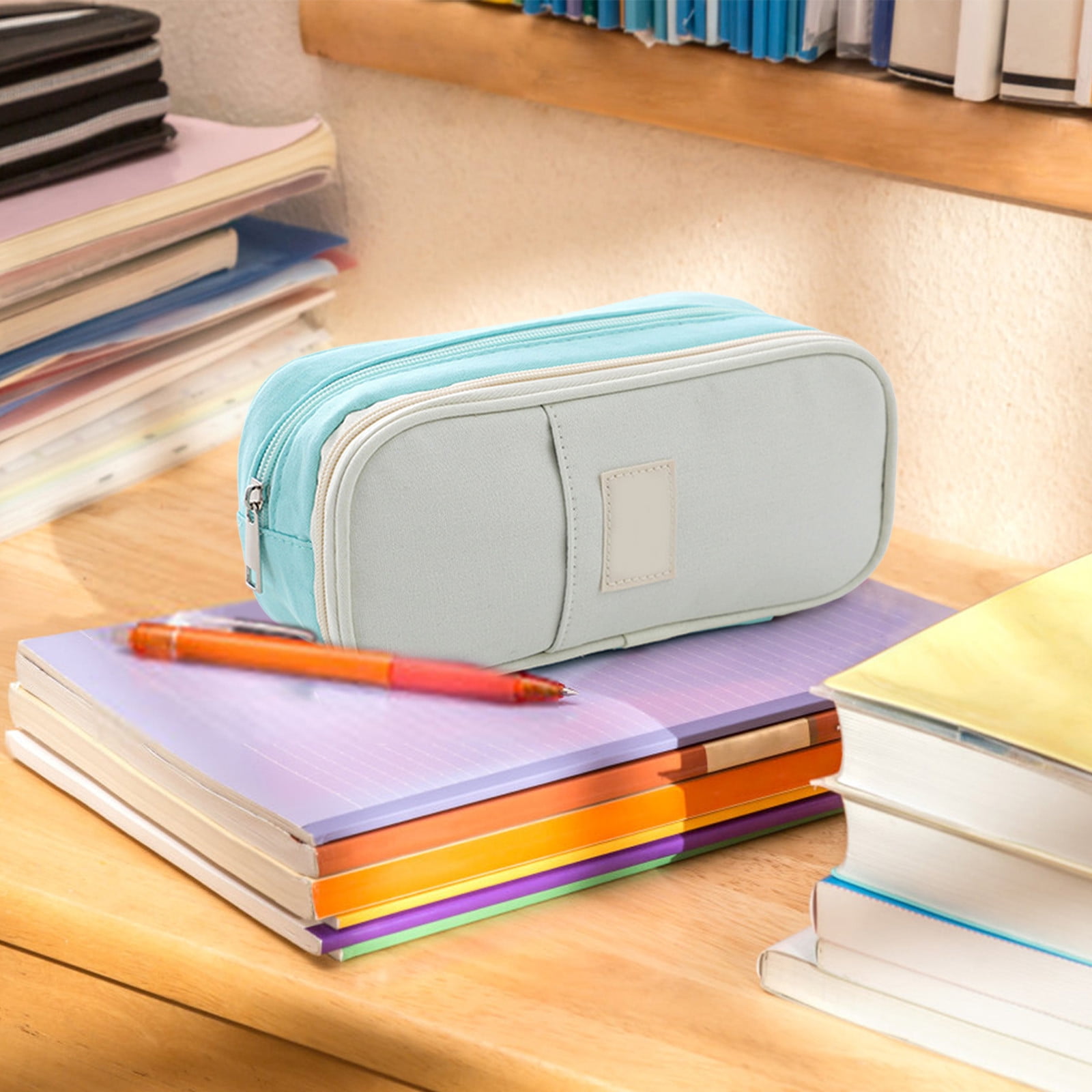 1-3PC Big Capacity Pencil Pen Case Large Storage High Bag Pouch Holder Box Organizer with Zipper for Office Travel Home