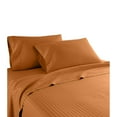 thumbnail image 2 of Porch & Den Greenburg Striped 1200 TC Egyptian Cotton Deep Pocket Bed Sheet Set Spice Hypoallergenic,Fully Elasticized Fitted Sheet,Cooling King, 2 of 5