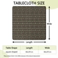 thumbnail image 2 of Dark Brown Bigfoot and Tree Pattern Square Fitted Tablecloth with Elastic Edge,Square Table Cover,Washable Elastic Table Cover for Home Kitchen Party Decor 36"x36", 2 of 6
