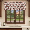 thumbnail image 6 of Cowboy Christmas Curtain Valances for Windows, Kitchen Valance Window Treatments Panel 2 Pack, Western Santa Xmas Winter Red Rod Pocket Short Curtains for Bathroom Bedroom 42 x 18 Inch, 6 of 8