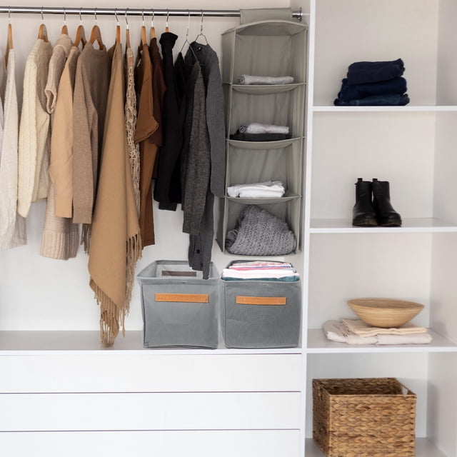 GAXIRE 3Ud Contenedores Para Ropa Con Asa Plegables Para Closet Y Almacenaje
