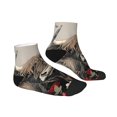 thumbnail image 6 of Salouo Butterfly Cow With Flowers Pattern Unisex Middle Tube Socks,Middle-Finger Knee High Socks Over The Calf Tube Stocking Crew Stockings for Women and Men Tube Socks, 6 of 8
