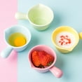 thumbnail image 2 of Ceramic Milk Pan Cooking Pot 70ML Mini Ceramic Cookware Casserole Food Supplement Milk Pot Single Handle Porridge Pot Small Stockpot (Pink), 2 of 9