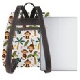 thumbnail image 3 of Disketp Monkeys Swinging from Palms Mochila de Cuero para Mujer, Bolso de Espalda Antirrobo con Estilo para Viaje, Trabajo y Uso Diario, 3 of 4