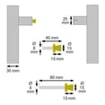 thumbnail image 4 of Jaladera Tipo H Cuadrada 30 Cm Acero Inoxidable, 4 of 4