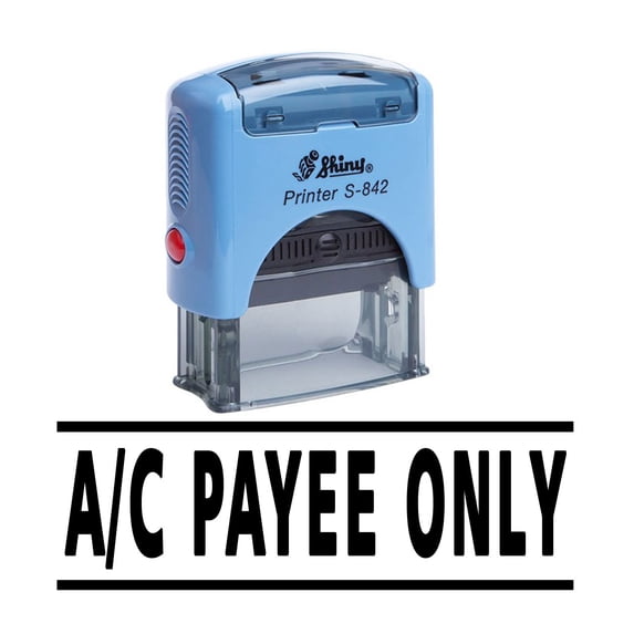 A/C PAYEE ONLY Self Inking Rubber Stamp Office Stationary Custom Shiny Stamp