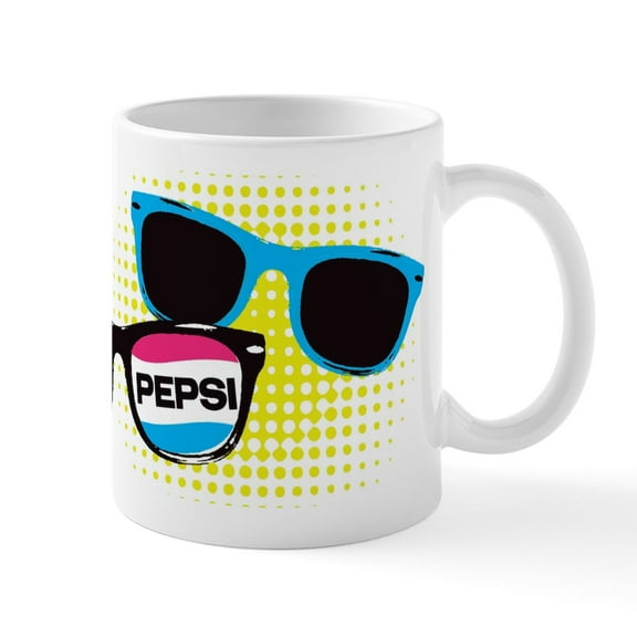 CafePress - Pepsi Sunglasses Mugs - 11 oz Ceramic Mug - Novelty Coffee Tea Cup
