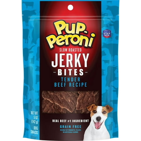 Pup-Peroni Jerky Bites, Tender Beef Recipe, Grain-Free Dog Treats,