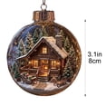 thumbnail image 2 of Christmas Story Ornaments, Glowing Winter Cabin with Windows & Fireplace for Christmas Tree Decor, Holiday Home Decor& Festive Gift, 2 of 6