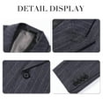 thumbnail image 4 of Cloudstyle Big&Tall Men's Striped Peak Lapel Slim Fit Single Breasted Two-Button Business Casual Blazer - Half-Lined Double Vented Wrinkle Resistant,XS-3XL, 4 of 10