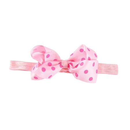 

Aayomet Toddler Baby Girls Headband Dot Prints Bowknot Elastic Hair Band For Kids Warm Headband