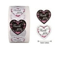 thumbnail image 1 of 500 PCS Stickers Roll, Thank You Message Waterproof Cute Aesthetic Labels Stickers, DIY Creative Decal Skin, Small Business Orders Retailers Online Shop Wrapping Packaging Box Bag (Heart Shape Floral), 1 of 1
