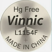 VINNIC LR44 L1154F AG13 Alkaline Coin Battery (10 Pack) 1.5v 110mAh