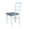 thumbnail image 6 of 36 in. Wood Dining Table with 2 Madrid Ladderback Chairs in White/Heather Gray, 6 of 6