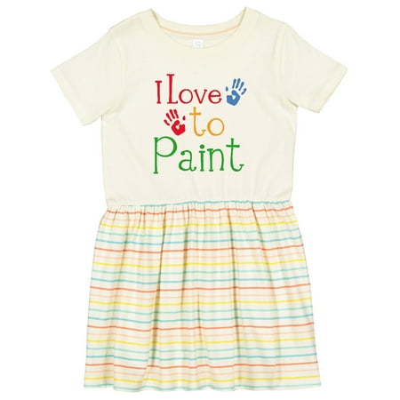 

Inktastic Painting Art I Love to Paint Girls Toddler Dress