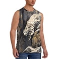 thumbnail image 2 of Balery Graceful Snow Leopard Camisetas sin mangas para hombre, absorbe la humedad y protege contra el mal olor.-Medium, 2 of 7
