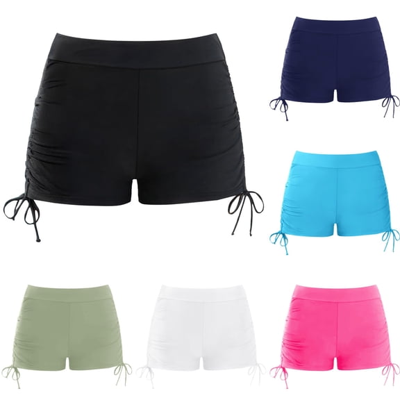 Miaoju Girls Swim Shorts High Waisted Bathing Suit Bottoms Swimsuit Boy Shorts Swimwear Bikini Board Shorts