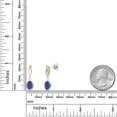 thumbnail image 6 of Gem Stone King 925 Silver and 10K Yellow Gold Blue Lapis Earrings for Women | 2.80 Cttw | Gemstone Birthstone | Oval 8X6MM, 6 of 6