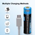thumbnail image 2 of Kratax USB Rechargeable AA Batteries, 4Pcs 1.5v 3300mWh Lithium Batteries AA, 2H Fast Full Charged, 1500 Cycles, 4-in-1 USB to Micro USB Charging Cable, 2 of 8