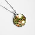 thumbnail image 4 of Cactus Glass Circular Pendant Necklace - Stylish Womens Necklaces ?, 4 of 5