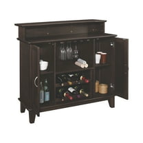 Coaster Hyde Contemporary Home Bar in Rich Cappuccino Finish