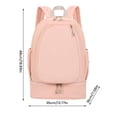 thumbnail image 3 of Tennis Backpack for Women & Men Large Capacity with Shoe Compartment Racket Bag Lightweight Sports Travel Overnight Bag for Work Gym(Pink), 3 of 8
