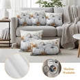 thumbnail image 6 of White Pumpkins Fall Outdoor Waterproof Pillow Covers, Thanksgiving Pumpkin Botanical Decorative Square Throw Pillowcase Sofa Cushion Sham for Patio/Couch/Chair, 16"x16" 2 Pack, 6 of 8