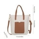 thumbnail image 3 of Bolso de hombro informal para mujer | Bolso bandolera ajustable para el trabajo y viajes | Bolso de piel sintética con bolsillos para teléfono y cartera | Marrón, blanco, negro y caqui, 3 of 6