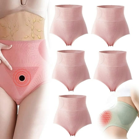 

5PCS High Waist Shaperwear Body Shaper Women s Panties Pink-M