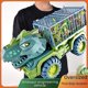 thumbnail image 5 of Juego de juguetes para niños con transportador de dinosaurios de gran tamaño, coche de triceratops tiranosaurio rex, dinosaurio sólido resistente a los choques, 5 of 6